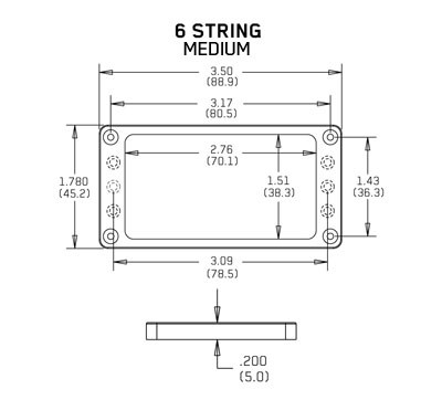 EMG Mount.Ring Flat 6 Medium BK