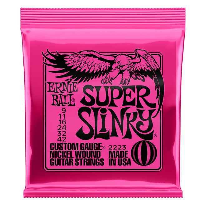 Ernie Ball 2223 Super Slinky Nickel Wound .009 - .042 Pink Pack struny na elektrickou kytaru