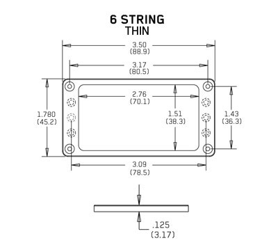 EMG Mount.Ring Flat 6 Thin BK