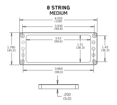 EMG Mount.Ring Flat 8 medium BK