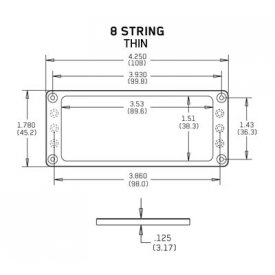 EMG Mount.Ring Flat 8 nízký BK