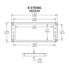 EMG Mount.Ring Flat 8 medium BK