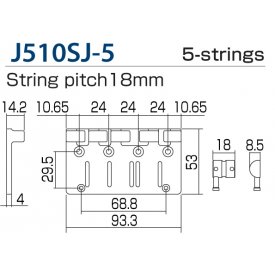 Gotoh J510SJ-5 CR  5string